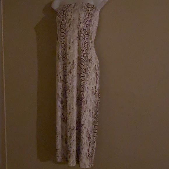 Brown snakeskin tube dress - Picture 1 of 3